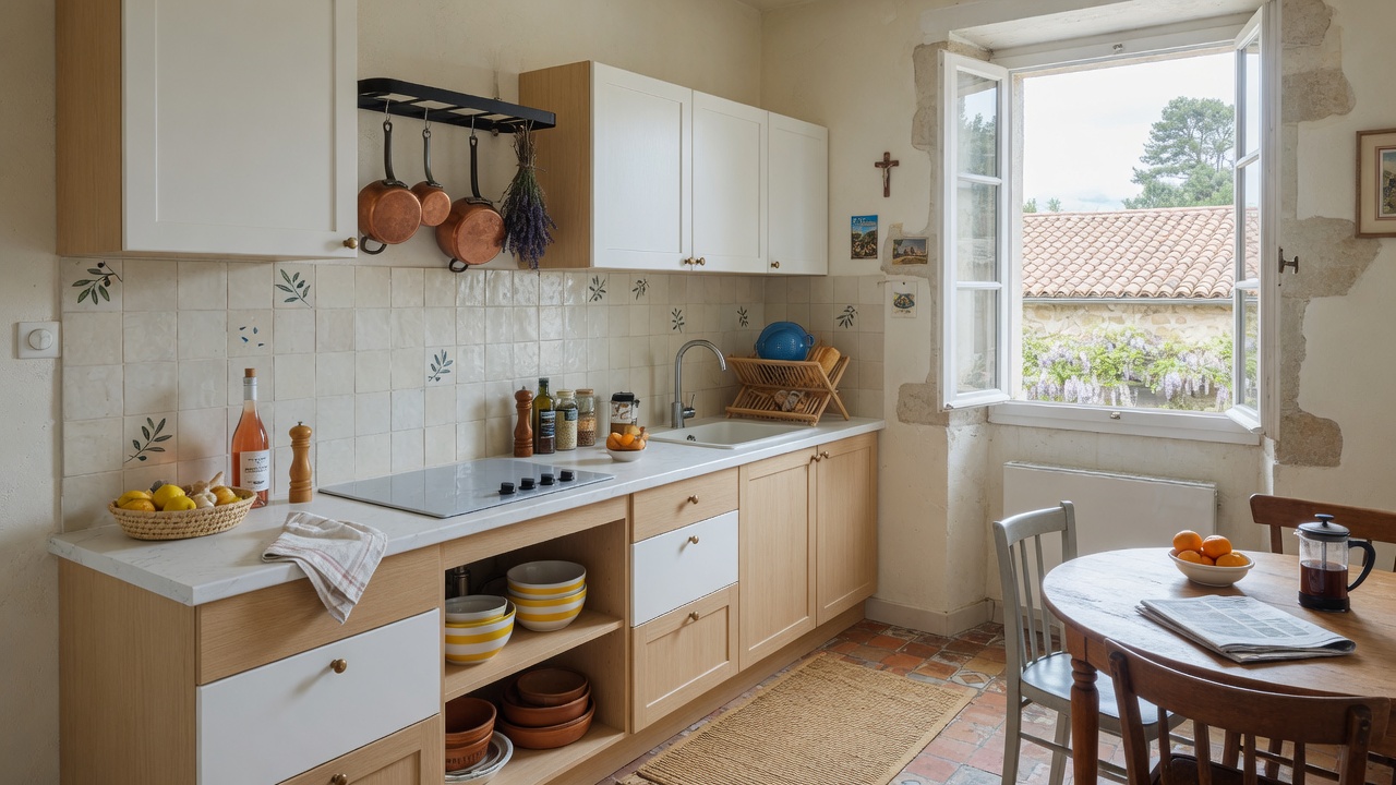 Cuisine rénovée lumineuse style français