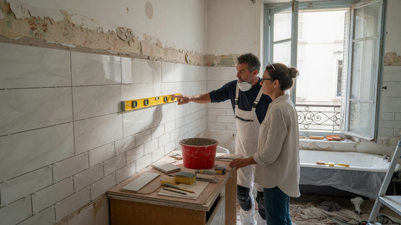 Artisan Vallon qui accompagne un particulier sur un chantier