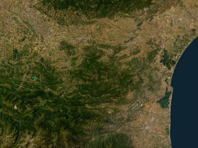 Vue satellite Aude