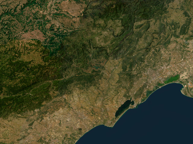 Vue satellite Hérault